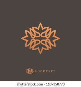 Vector celtic luxury curve logo design. Polygon ornate frame. Vintage premium design vector element. Emblem luxury beauty spa, cosmetics, jewerly, hotel, restaurant.