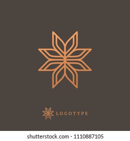 Vector celtic luxury curve logo design. Polygon ornate frame. Vintage premium design vector element. Emblem luxury beauty spa, cosmetics, jewelry, hotel, restaurant.