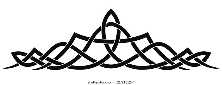 Vector Celtic national ornament for tattoo isolated on white background.