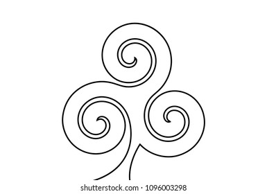 Vector celtic. One line style illustration