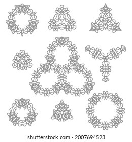 Vector Celtic Pattern Isolated on White Background. Scandinavian Design. Decorative Vikings Logo.