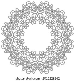 Vector Celtic Pattern Isolated on White Background. Scandinavian Design. Decorative Vikings Logo.
