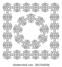 Vector Celtic Pattern Isolated on White Background. Scandinavian Design. Decorative Vikings Logo.