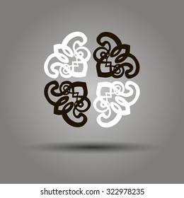 vector celtic sign design symbol logo element abstract knot icon tattoo