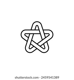 Vector de símbolo celta, Logo gaélico de infinitos celtas infinitos, antiguo signo de nudo, aislado sobre fondo blanco.