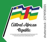 Vector Central African Republic flag banner Central African Republic flag Vector illustration design Central African Republic independence day banner design 