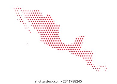 Ilustración de Mapa de Dotación Vector Centroamérica, puede ser utilizada para diseños de negocios, presentaciones o cualquier diseño adecuado.