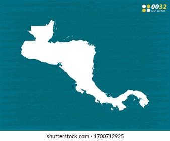 Vector of Central America map on dark background.