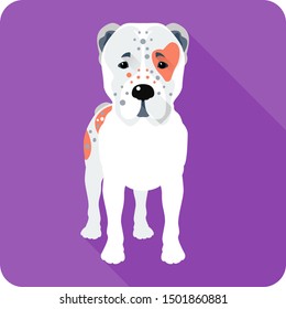 Diseño plano del icono del perro pastor centroasiático