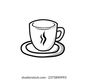 vector ceramic coffee cup, for cafe template