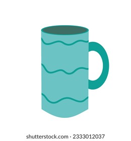Vector ceramic cup flat style illustration