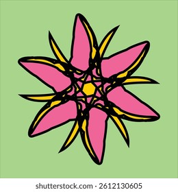 vector ceramic motif design in various colors with green background