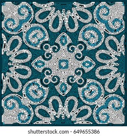 Vector  Ceramic Patterned Mosaic Smalt Majolica Illustration