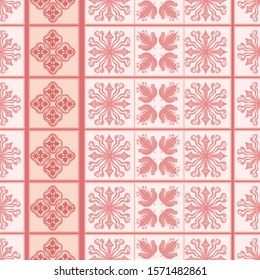 Vector ceramic tile pattern, abstract mosaic, Mediterranean seamless ornament