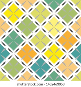 Vector ceramic tile with seamless pattern. Illustration
