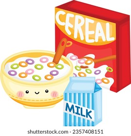 un vector de un recipiente de cereales