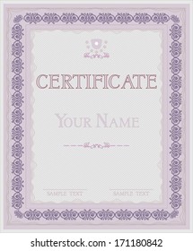 Vector certificate