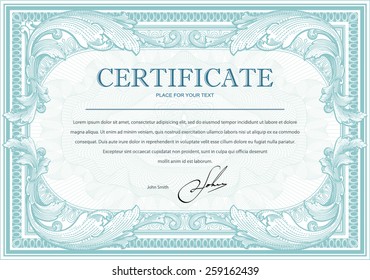 Vector certificate