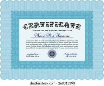 Vector certificate background. Modern style