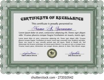 Vector certificate background. Modern style