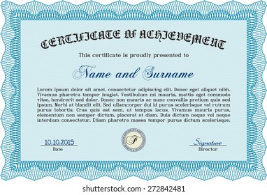Vector certificate background. Modern style