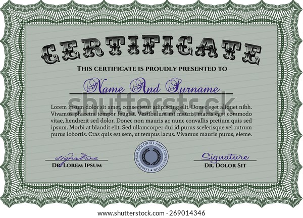 Vector Certificate Background Modern Style Stock Vector (Royalty Free ...