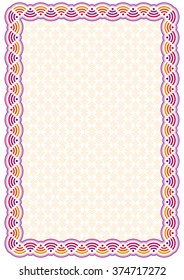 vector certificate border template with additional design elements