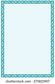 vector certificate border template with additional design elements