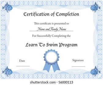 (vector) Certificate of Completion Template - Powered by Shutterstock - Get 15% off with code: PIKWIZARD15