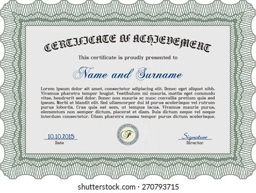 Vector certificate. Customizable, Easy to edit and change colors. 