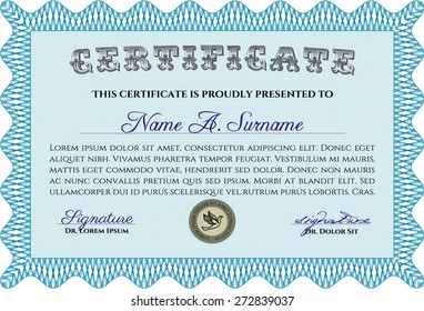 Vector certificate. Customizable, Easy to edit and change colors. 