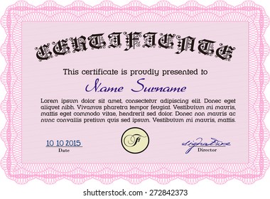 Vector certificate. Customizable, Easy to edit and change colors.