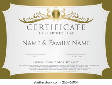 Vector Certificate Design Template illustration.