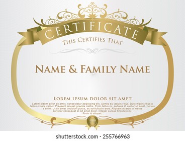 Vector Certificate Design Template illustration.