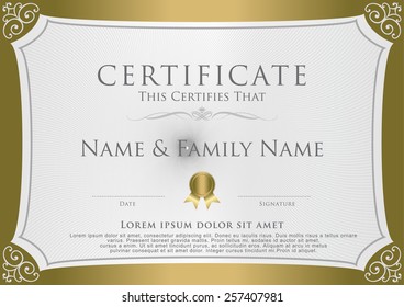 Vector Certificate Design Template illustration.