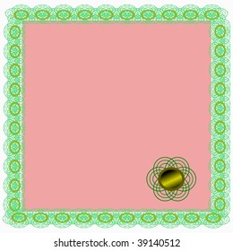 Vector Certificate With Gold Seal