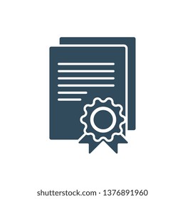 Vector certificate icon. Achievement, award, grant, diploma concepts. Premium quality graphic design elements. Modern sign, linear pictogram, object, symbol, simple thin glyph icon