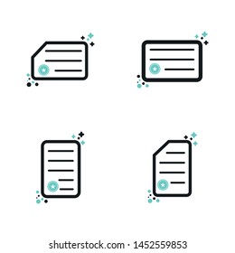 Vector certificate icon. Achievement, award, grant, diploma concepts. Premium quality graphic design elements. Symbol Flat Icon. - Vector