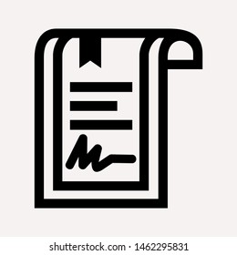 Vector certificate icon. Achievement, award, grant, diploma concepts. Premium quality graphic design elements. Modern sign, linear pictogram, object, outline symbol, simple thin line icon