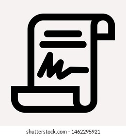 Vector certificate icon. Achievement, award, grant, diploma concepts. Premium quality graphic design elements. Modern sign, linear pictogram, object, outline symbol, simple thin line icon