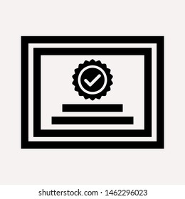 Vector certificate icon. Achievement, award, grant, diploma concepts. Premium quality graphic design elements. Modern sign, linear pictogram, object, outline symbol, simple thin line icon