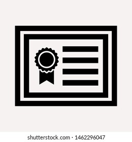 Vector Certificate Icon. Achievement, Award, Grant, Diploma Concepts. Premium Quality Graphic Design Elements. Modern Sign, Linear Pictogram, Object, Outline Symbol, Simple Thin Line Icon