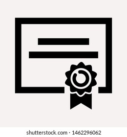 Vector certificate icon. Achievement, award, grant, diploma concepts. Premium quality graphic design elements. Modern sign, linear pictogram, object, outline symbol, simple thin line icon