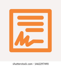 Vector certificate icon. Achievement, award, grant, diploma concepts. Premium quality graphic design elements. Modern sign, linear pictogram, object, outline symbol, simple thin line icon