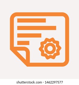 Vector certificate icon. Achievement, award, grant, diploma concepts. Premium quality graphic design elements. Modern sign, linear pictogram, object, outline symbol, simple thin line icon