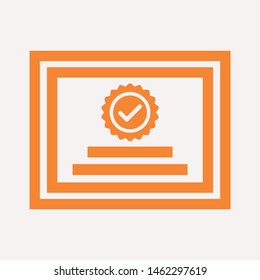 Vector certificate icon. Achievement, award, grant, diploma concepts. Premium quality graphic design elements. Modern sign, linear pictogram, object, outline symbol, simple thin line icon