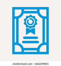 Vector certificate icon. Achievement, award, grant, diploma concepts. Premium quality graphic design elements. Modern sign, linear pictogram, object, outline symbol, simple thin line icon