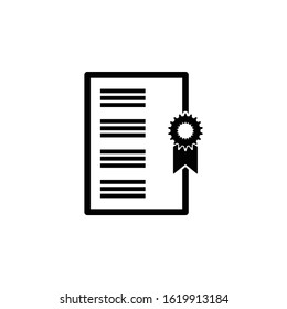 Vector certificate icon. Achievement, award, grant, diploma concepts. Premium quality graphic design elements. Modern sign, linear pictogram, object, outline symbol, simple thin line icon

