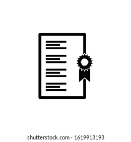 Vector certificate icon. Achievement, award, grant, diploma concepts. Premium quality graphic design elements. Modern sign, linear pictogram, object, outline symbol, simple thin line icon

