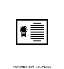 Vector certificate icon. Achievement, award, grant, diploma concepts. Premium quality graphic design elements. Modern sign, linear pictogram, object, outline symbol, simple thin line icon
